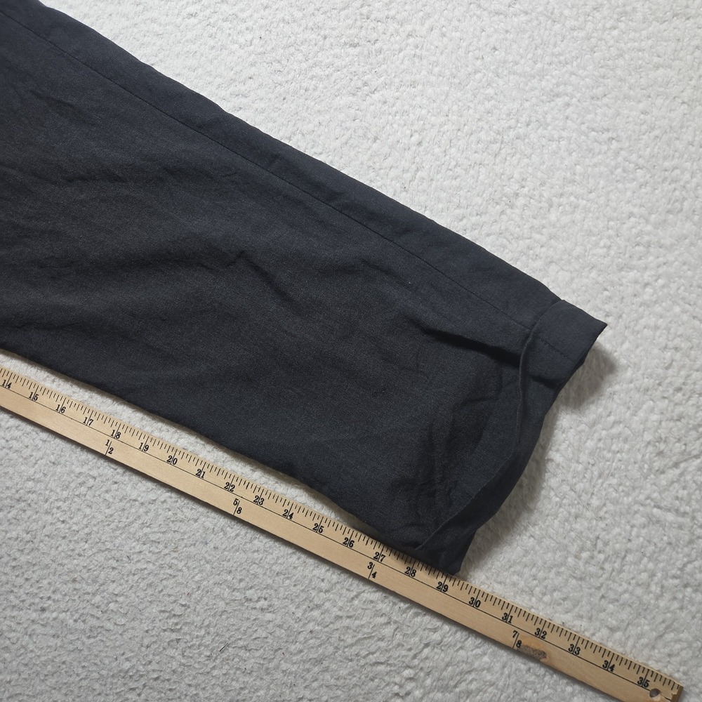 Vtg 90s Polo Ralph Lauren Pure Wool Mens 34x29 Pleated Black Trousers Pants - Picture 6 of 8